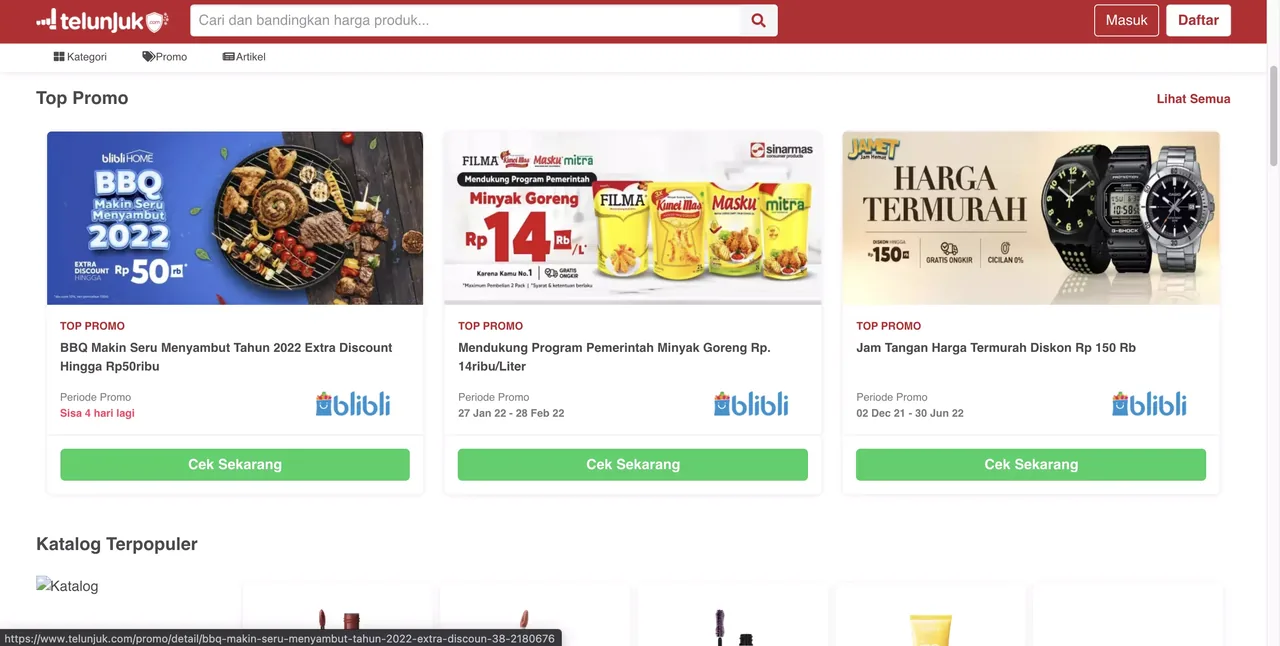 Telunjuk Shopping Search Engine